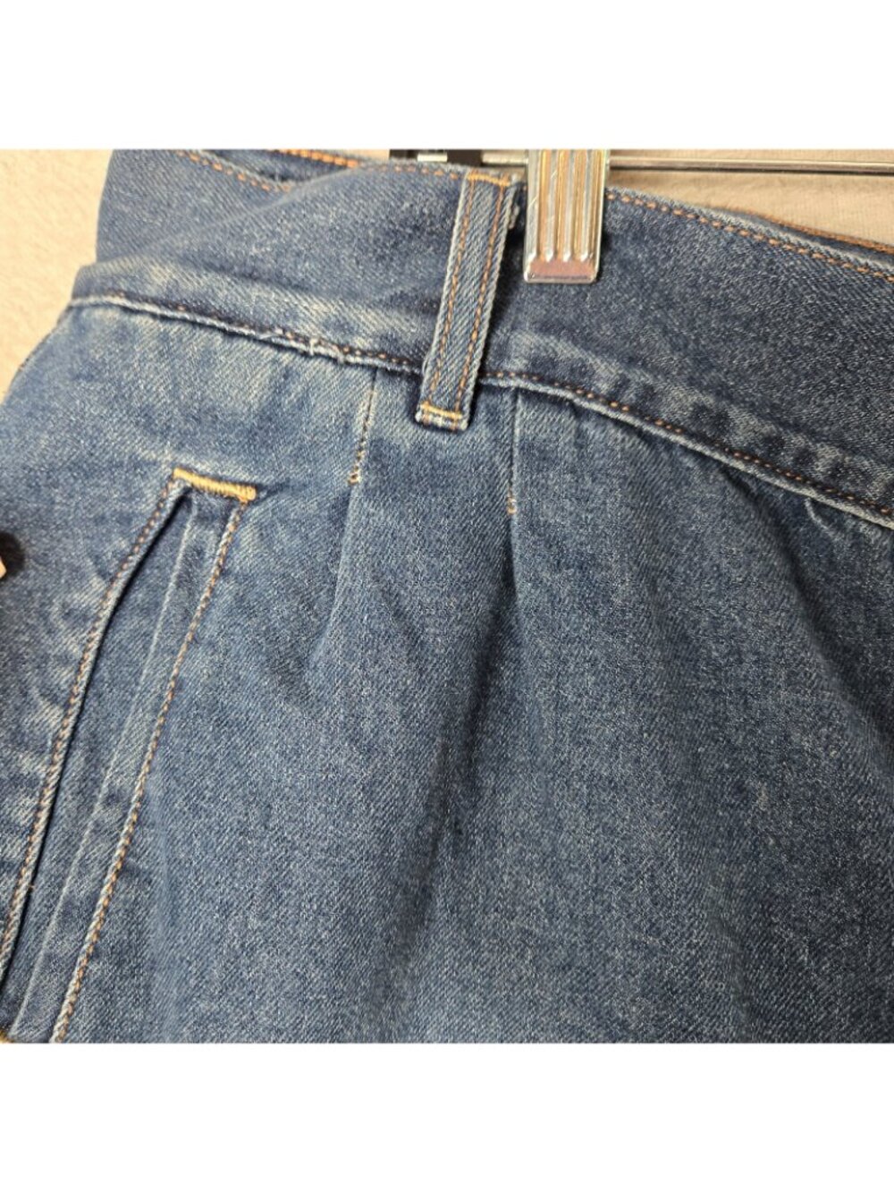 American Eagle 20 Mom Shorts Denim Jean Shorts Raw Hem Cut off Festival Party - Picture 4 of 11